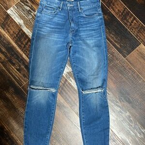 Mother Women Distressed Knee Jeans
